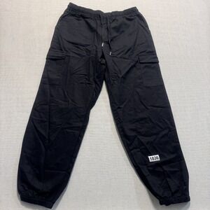 Unbranded Cargo Jogger Pants Mens Sz L Black Pre-owned